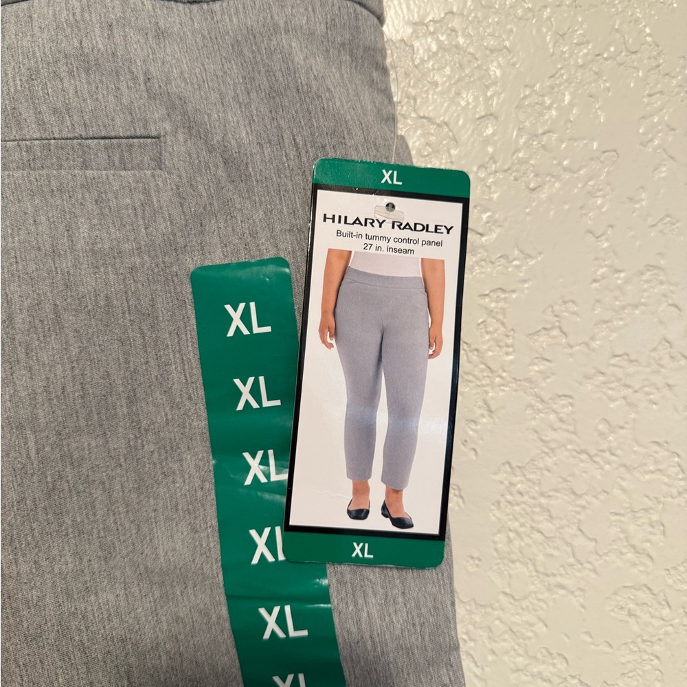 Hilary Radley Heather Light Gray Pants XL